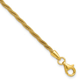 SS Gold-plated Twisted Wire-wrapped w/ 1in Ext. Bracelet