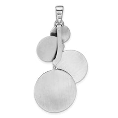 SS Radiant Essence Textured Contemporary Circles Pendant