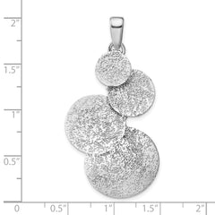 SS Radiant Essence Textured Contemporary Circles Pendant