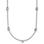 Sterling Silver RH-plt Polished Love Knot w/2in ext. Necklace