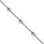Sterling Silver RH-plt Polished Love Knot w/1in ext. Bracelet
