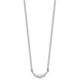 Sterling Silver RH-plated Curved Bar 2-Strand w/2in ext. Necklace