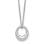 Sterling Silver RH-plated Fancy Open Circle w/2in ext. Necklace