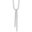 Sterling Silver RH-plated Polished DC Drop w/2 ext. Necklace