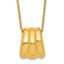 Sterling Silver Gold-tone Polished Fancy w/2in ext. Necklace