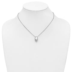 Sterling Silver RH-plated Polished Fancy w/2in ext. Necklace