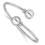 Ball Bypass Bangle Bracelet in Sterling Silver - Sophia Jewelers