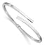 Bypass Cuff Bangle in Sterling Silver, Hinged - Sophia Jewelers