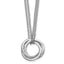 Sterling Silver Brushed & Polished Cable Pendant Necklace