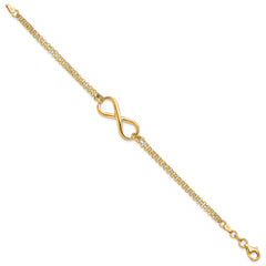 Sterling Silver Gold-plated Infinity Symbol Bracelet