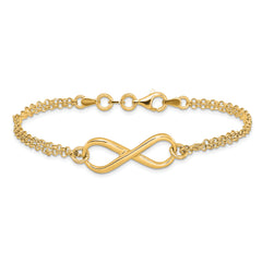 Sterling Silver Gold-plated Infinity Symbol Bracelet