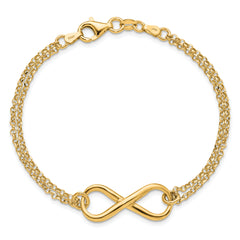 Sterling Silver Gold-plated Infinity Symbol Bracelet