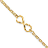 Sterling Silver Gold-plated Infinity Symbol Bracelet