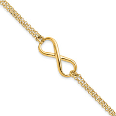 Sterling Silver Gold-plated Infinity Symbol Bracelet