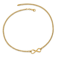 Sterling Silver Gold-plated Polished Infinity Symbol Necklace