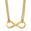 Sterling Silver Gold-plated Polished Infinity Symbol Necklace