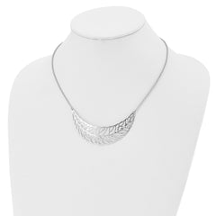 Sterling Silver Rhodium-Plated Fancy Necklace