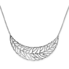 Sterling Silver Rhodium-Plated Fancy Necklace
