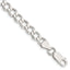 Sterling Silver 6.7mm Semi-solid Flat Curb Chain