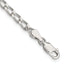Sterling Silver 3.2mm Open Elongated Link Chain Anklet