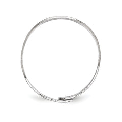 Sterling Silver Rhodium-Plated Adjustable Ring