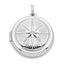 Cubic Zirconia Compass Locket in Sterling Silver, 26mm - Sophia Jewelers