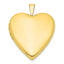 Heart Locket in Gold-Plated Sterling Silver, 19.5mm Satin & Polished - Sophia Jewelers