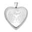 "My Angel" Angel Wings Heart Locket in Sterling Silver - Sophia Jewelers
