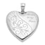 Sterling Silver Rh-plated Filigree Always In My Heart 24mm Heart Locket