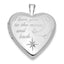 Sterling Silver RH-pl I LOVE YOU TO THE MOON AND.. 20mm Heart Locket