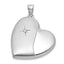Heart Locket in Sterling Silver with Diamonds, 24mm (1/20 ct. tw.) - Sophia Jewelers