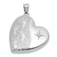 Footprints Heart Locket in Sterling Silver with Diamond Accent (1/20 ct. tw.) - Sophia Jewelers