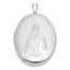 Miraculous Medal Oval Locket in Sterling Silver, 32mm - Sophia Jewelers