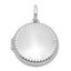 Sterling Silver Rhodium-plated Polished with Beaded Border 20mm Round Locket