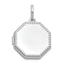 Beaded Octagon Locket Pendant in Sterling Silver, 27mm - Sophia Jewelers