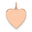 Sterling Silver RG Plated Engraveable Heart Polished Front/Satin Back Disc