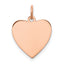 Sterling Silver RG Plated Engraveable Heart Polished Front/Satin Back Disc