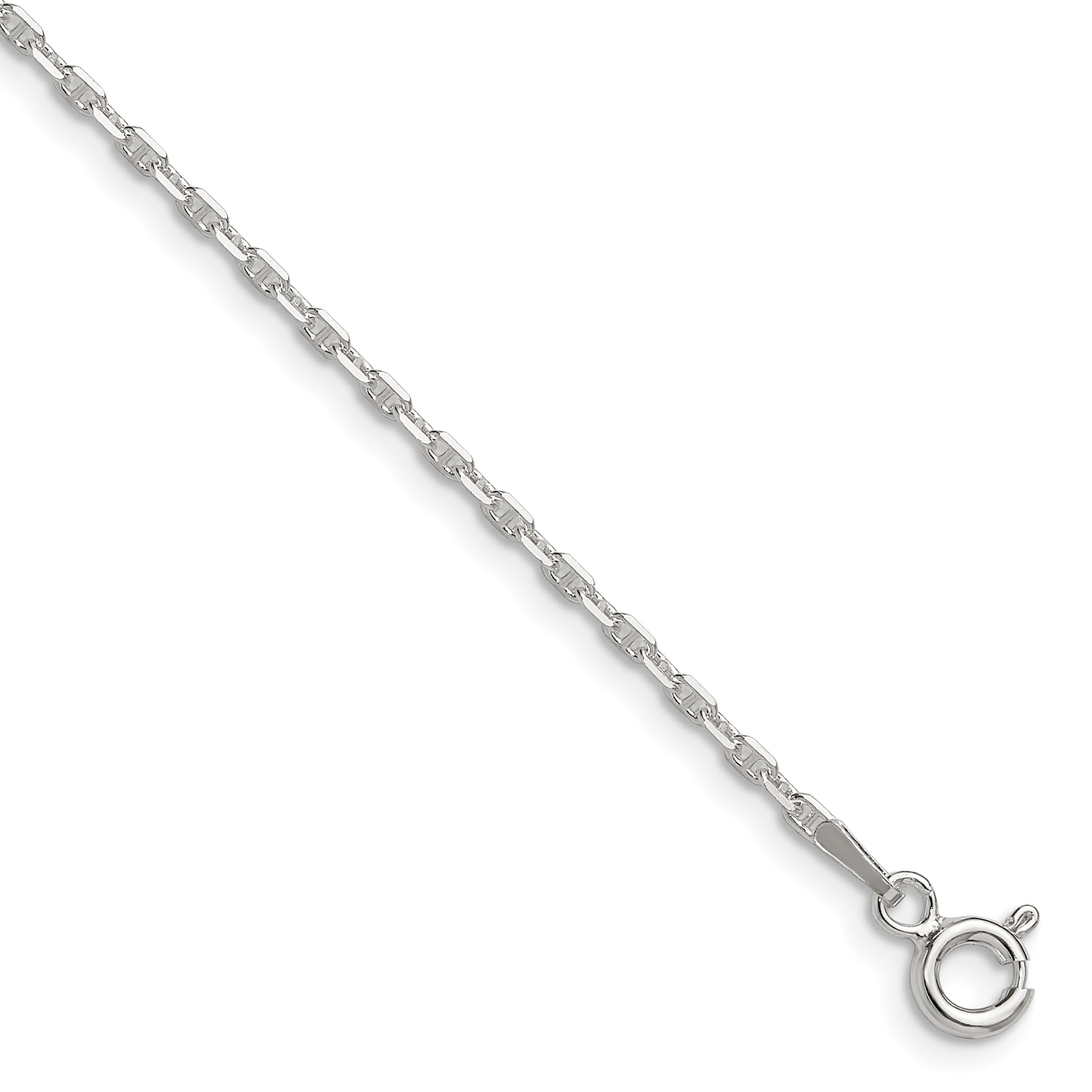 Sterling Silver Polished and D/C 1.75mm Mariner Link Chain