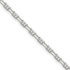 Sterling Silver Polished and D/C 3mm Mariner Link Chain