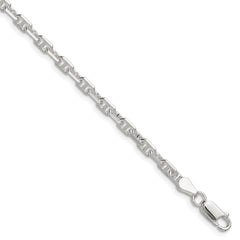 Sterling Silver Polished and D/C 3.75mm Mariner Link Chain