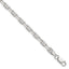 Sterling Silver Diamond-Cut Open Link Chain Bracelet 4.75mm