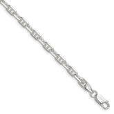 Sterling Silver Polished and D/C 4.75mm Mariner Link Chain