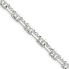Sterling Silver Polished and D/C 5.5mm Mariner Link Chain