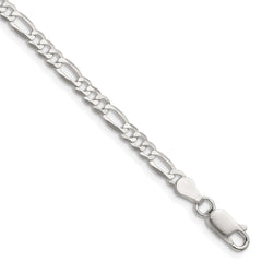 Sterling Silver 4.0mm Lightweight Flat Figaro Chain