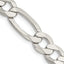Sterling Silver Figaro Chain Necklace 9.5mm