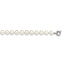 Majestik Sterling Silver Rhodium-plated 10-11mm White Imitation Shell Pearl Hand-knotted Necklace