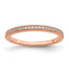 Brilliant Embers Sterling Silver Rose Gold-plated 25 Stone Micro Pave CZ Polished Ring