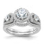 Brilliant Embers Sterling Silver Rhodium-Plated 93 Stone Micro Pave CZ 2-piece Wedding Set - Sophia Jewelers