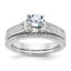 Brilliant Embers Sterling Silver Rhodium-plated 135 Stone Micro Pave CZ 2-piece Wedding Set