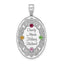 Personalized Family Pendant in Sterling Silver, 31mm - Sophia Jewelers